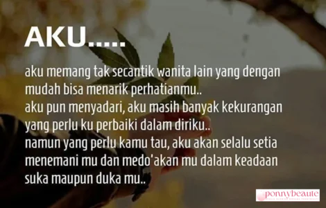 aku cantik karena aku adalah aku