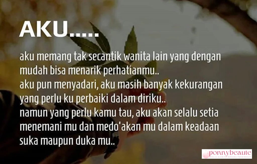 aku cantik karena aku adalah aku